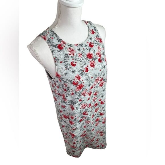 Kensie Windy Roses Floral Sleeveless Shift Dress Multi-Color Rear Zip Size S - Picture 9 of 13